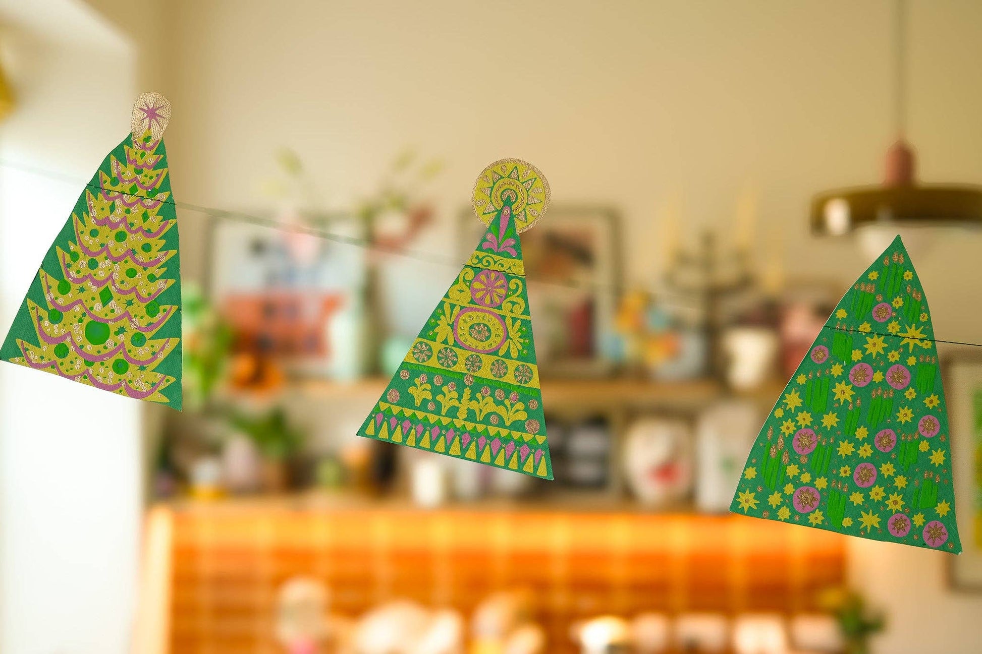 Midcentury Trees Sewn Garland - Violet Elizabeth - 
