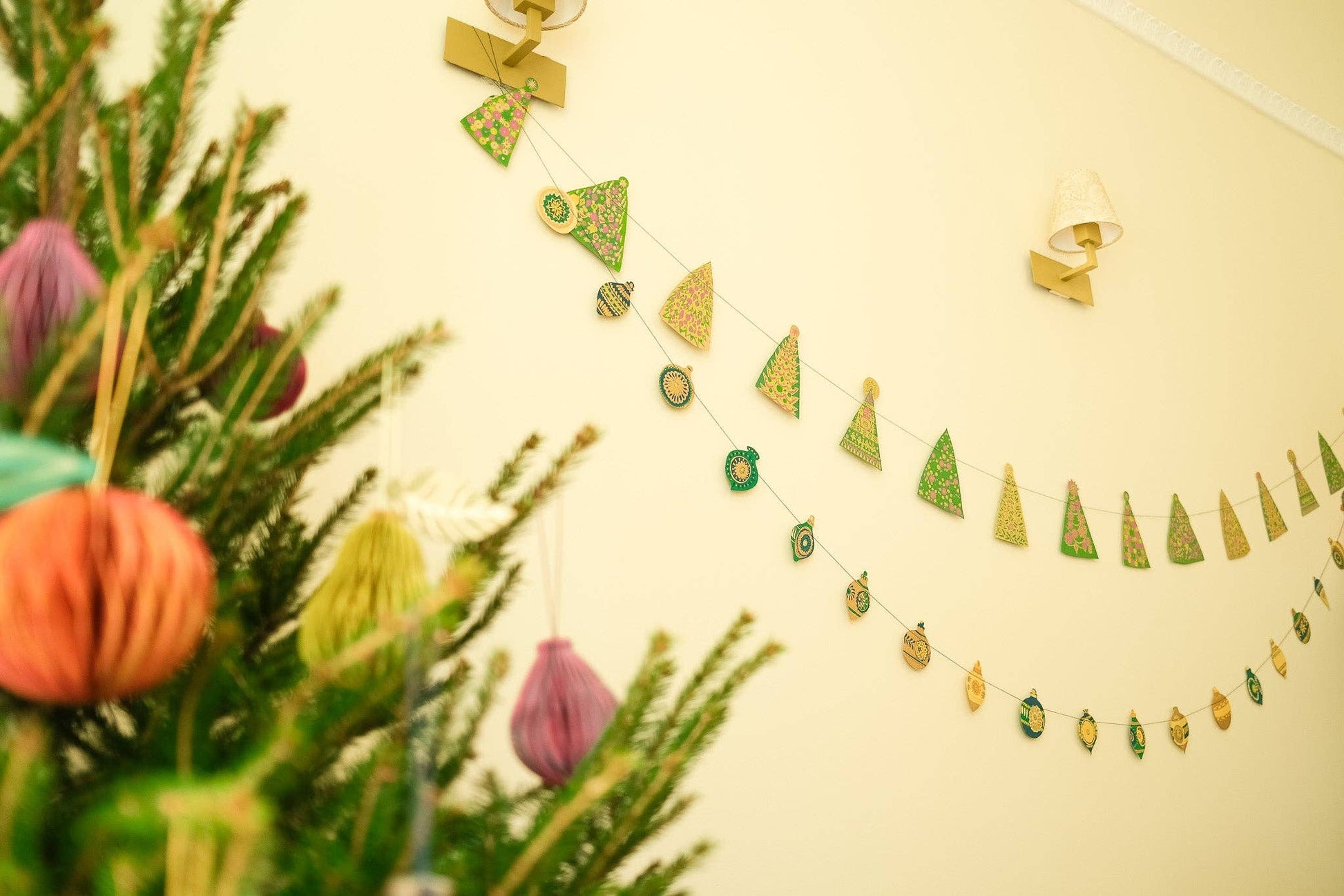 Midcentury Trees Sewn Garland - Violet Elizabeth - 