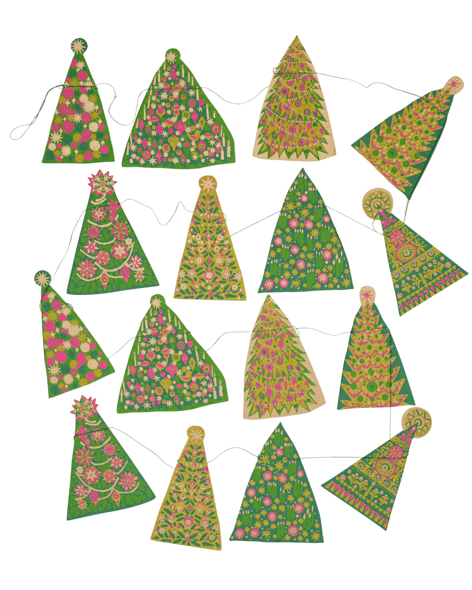 Midcentury Trees Sewn Garland - Violet Elizabeth - 