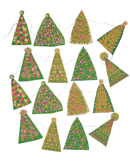 Midcentury Trees Sewn Garland - Violet Elizabeth - 