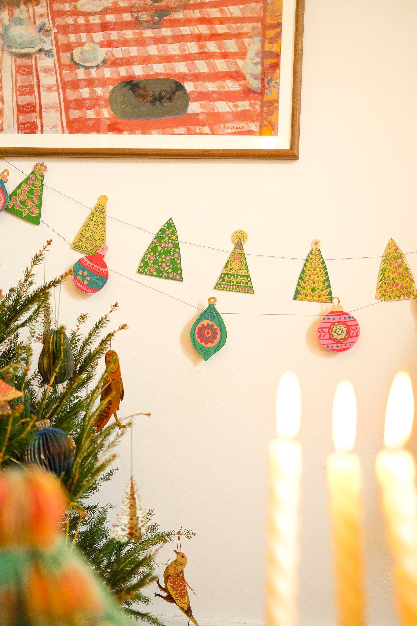 Midcentury Trees Sewn Garland - Violet Elizabeth - 