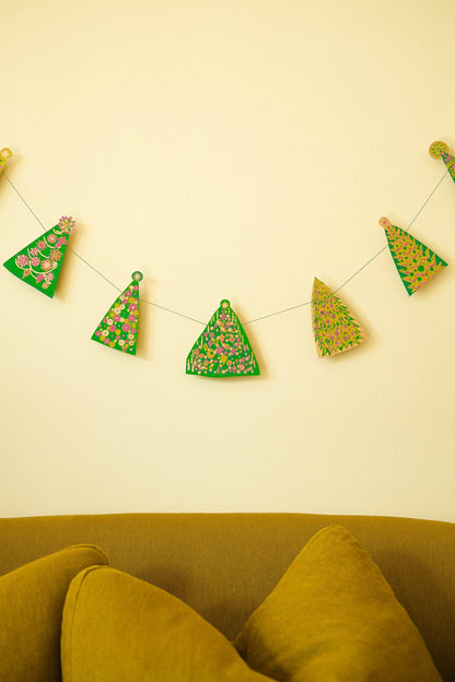 Midcentury Trees Sewn Garland - Violet Elizabeth - 