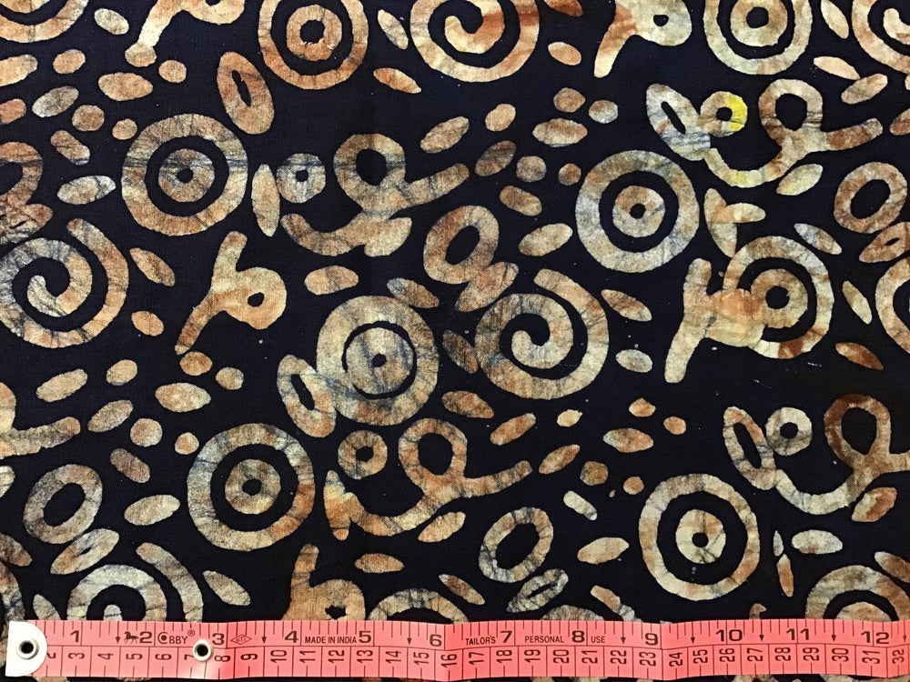 Midnight 80’s Groove Batik Fabric - Violet Elizabeth - Haberdashery