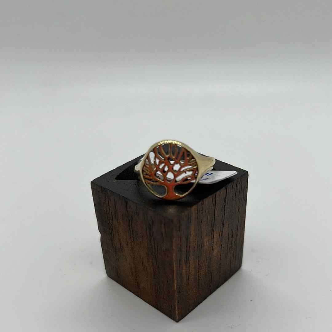 Mini Tree Of Life Brass Ring