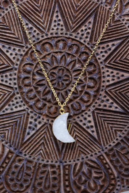 Moon Sugar Druzy Necklace - Violet Elizabeth - Jewellery