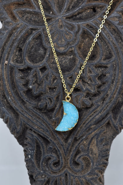 Moon Sugar Druzy Necklace - Violet Elizabeth - Jewellery