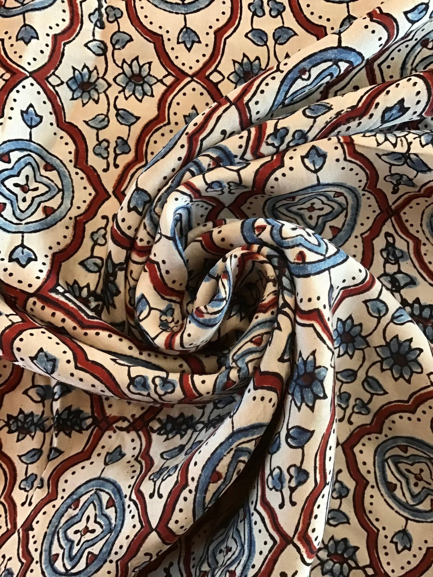 Morrocan tile Mushru cotton/silk blend - Violet Elizabeth - Haberdashery