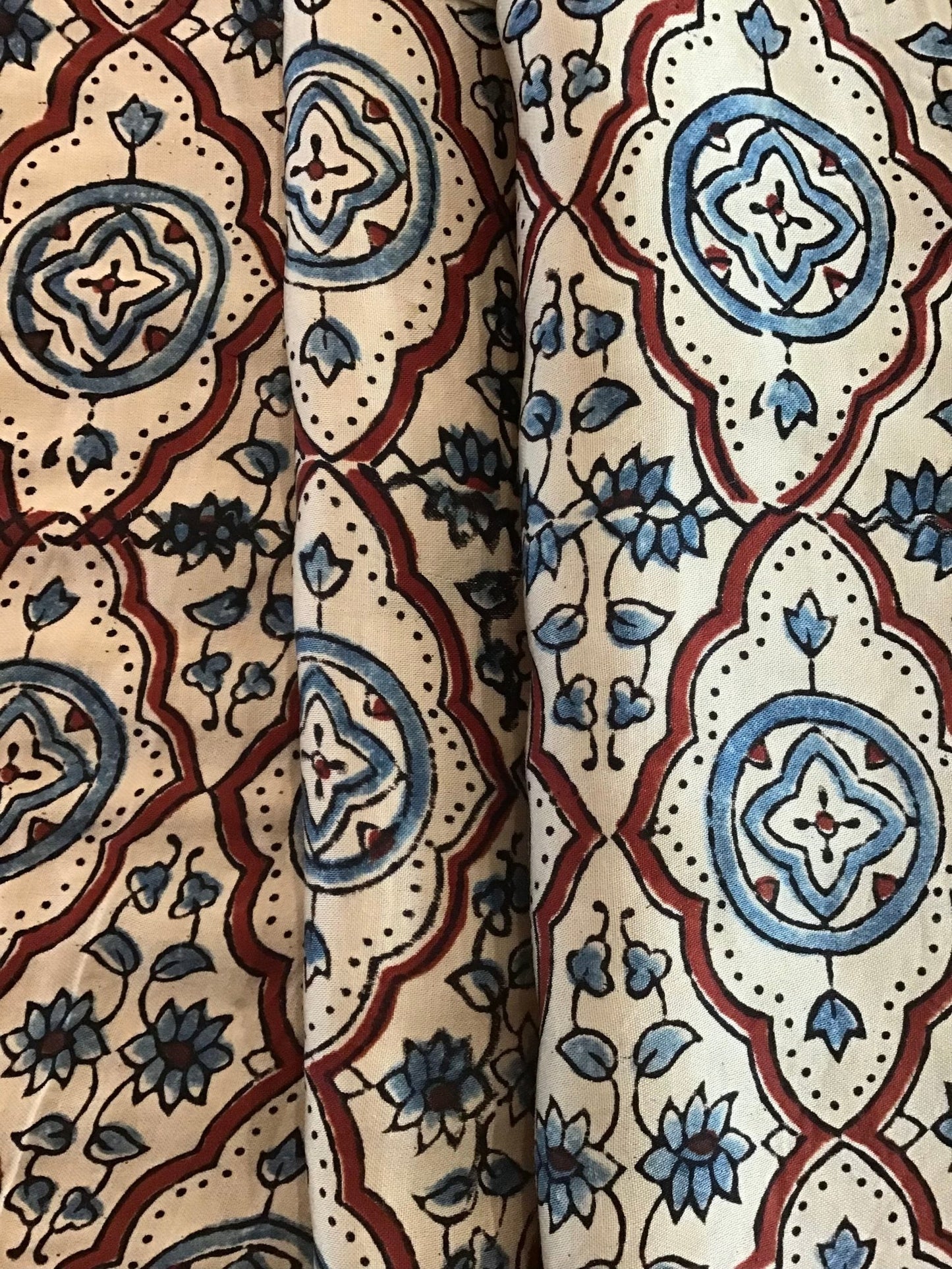 Morrocan tile Mushru cotton/silk blend - Violet Elizabeth - Haberdashery