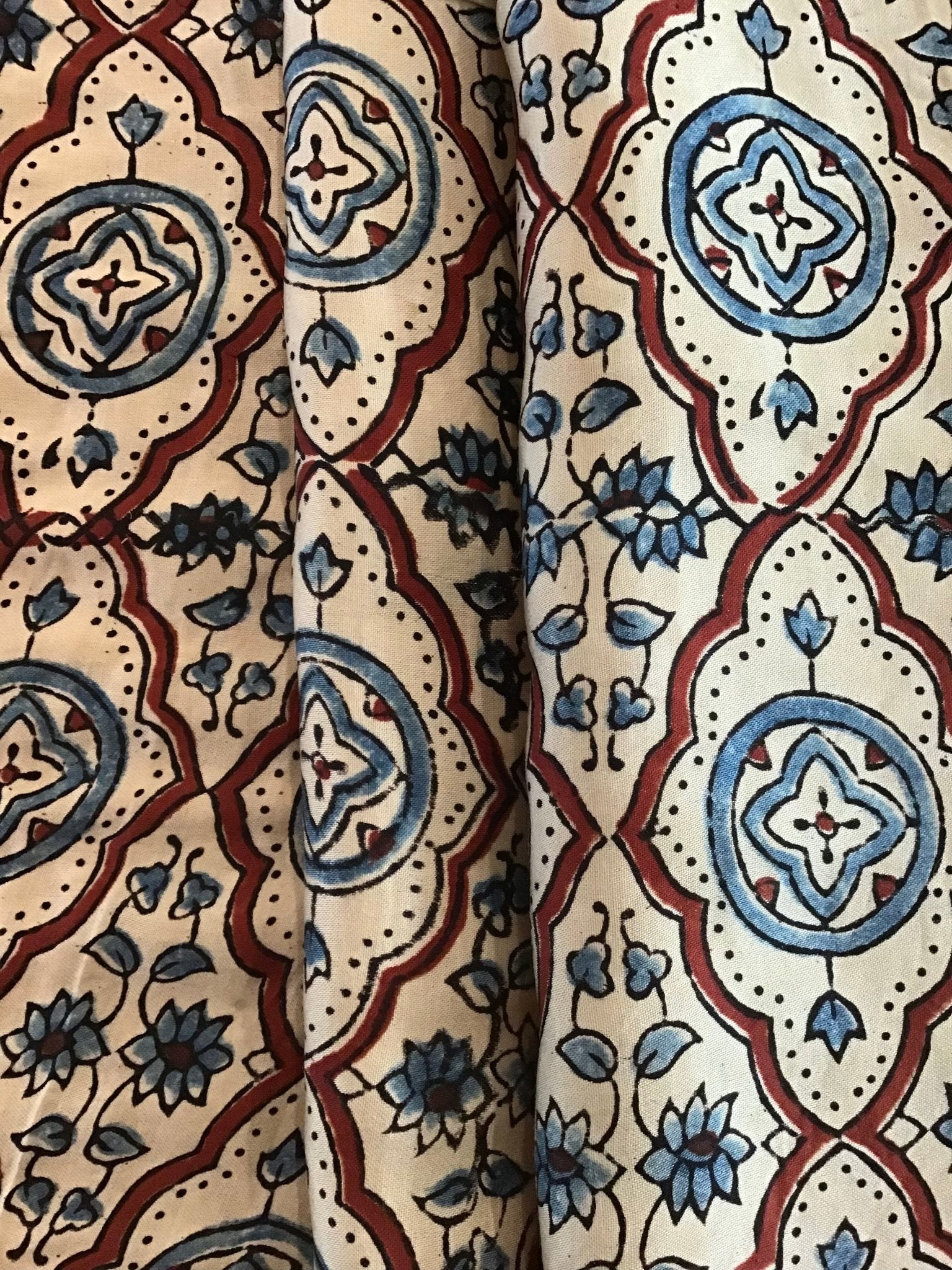 Morrocan tile Mushru cotton/silk blend - Violet Elizabeth - Haberdashery