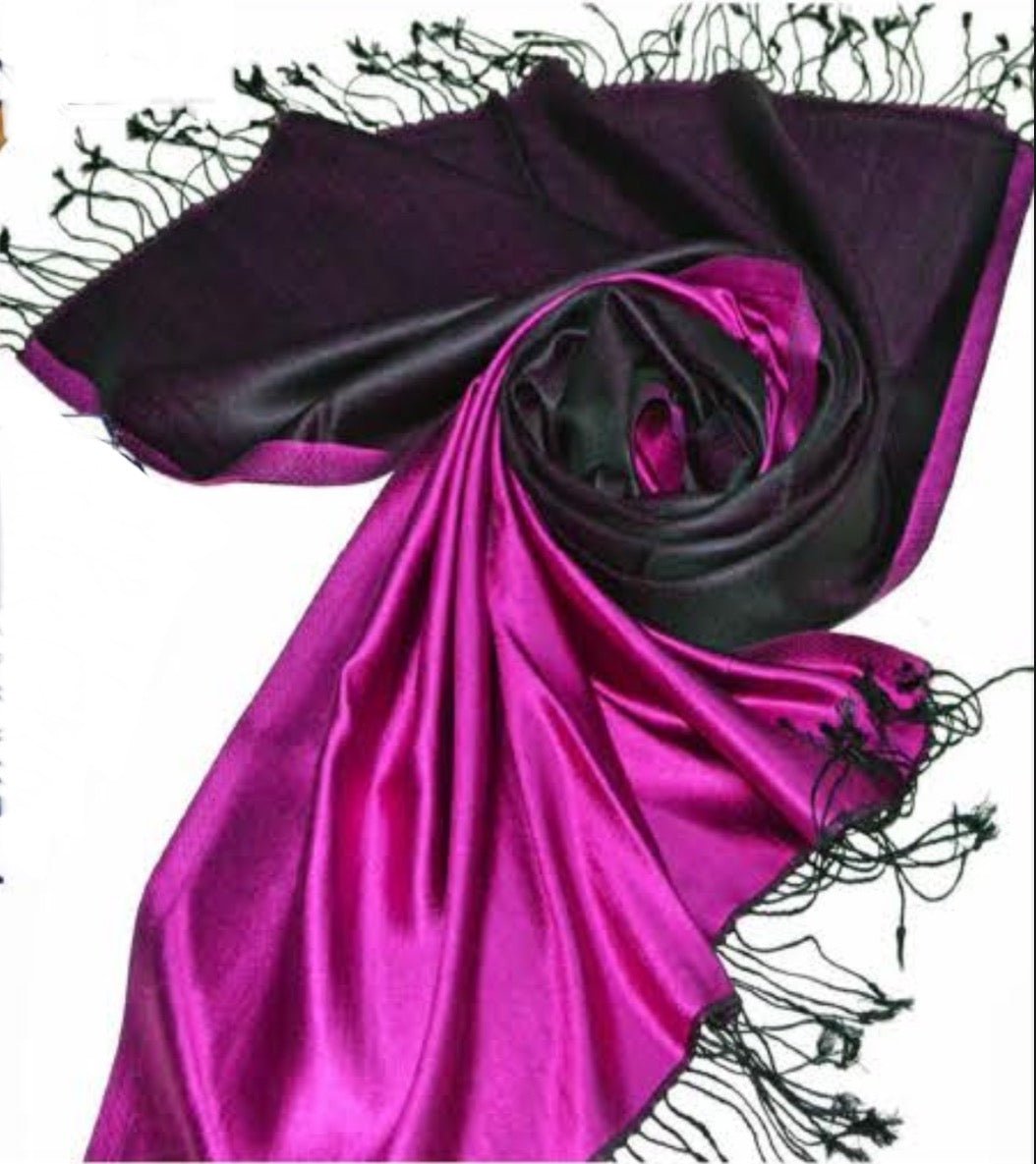 Mulberry Silk Hand Woven Scarf 15 - Violet Elizabeth - Apparel & Accessories