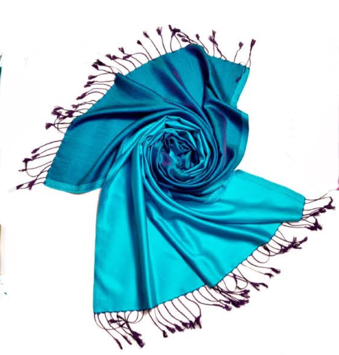 Mulberry Silk Hand Woven Scarf 5 - Violet Elizabeth - Apparel & Accessories