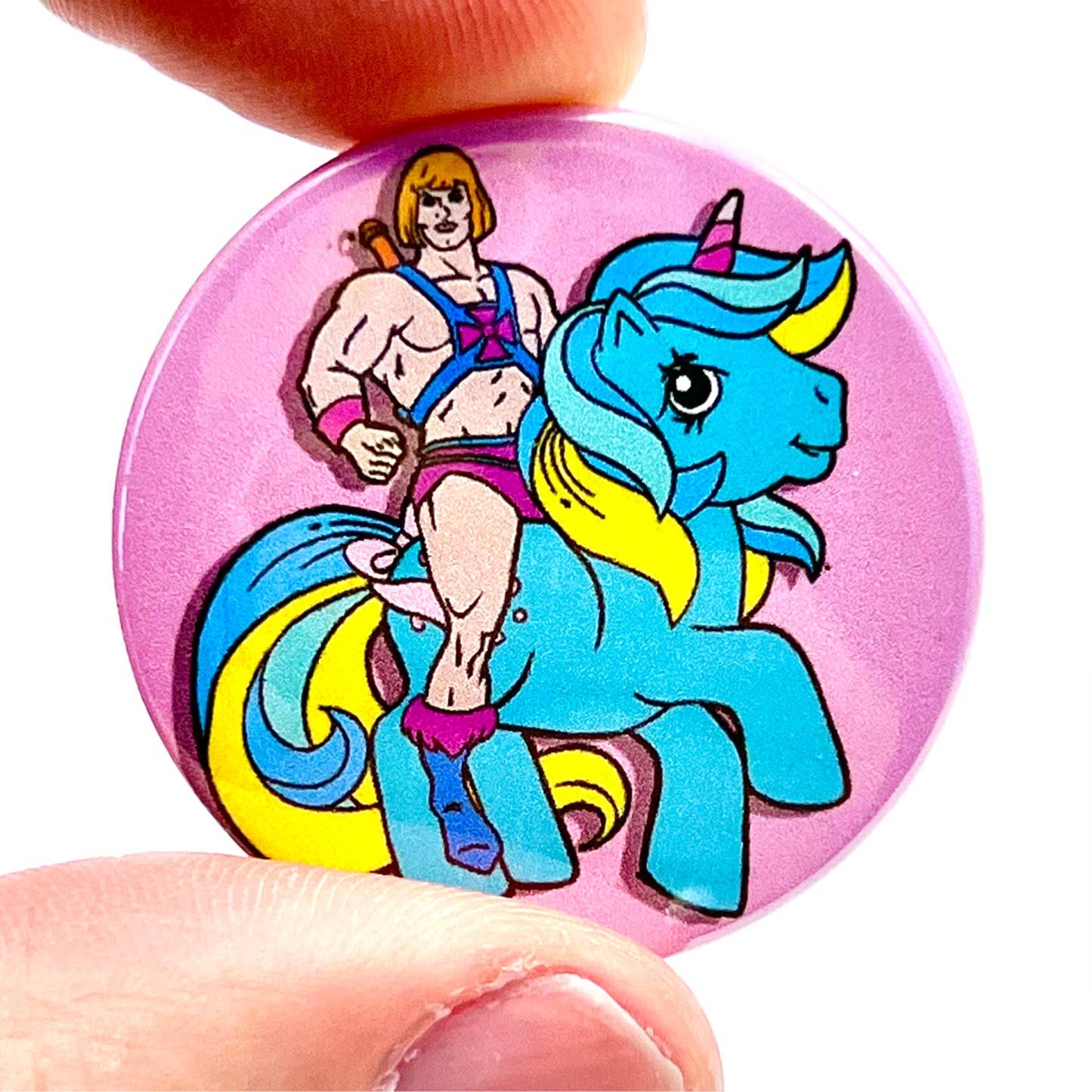 My Little He - Man Button Pin Badge - Violet Elizabeth - 