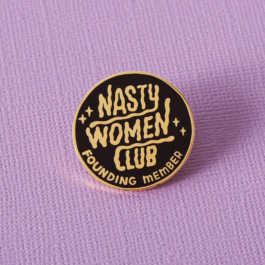 Nasty Women Club Founding Member Enamel Pin - Violet Elizabeth - Jewellery