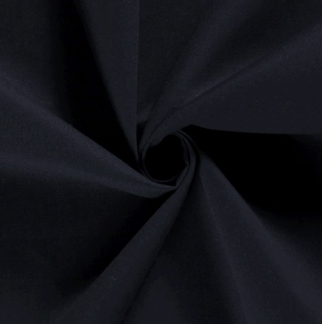 Navy Classic Cotton Canvas Fabric - Violet Elizabeth - Haberdashery