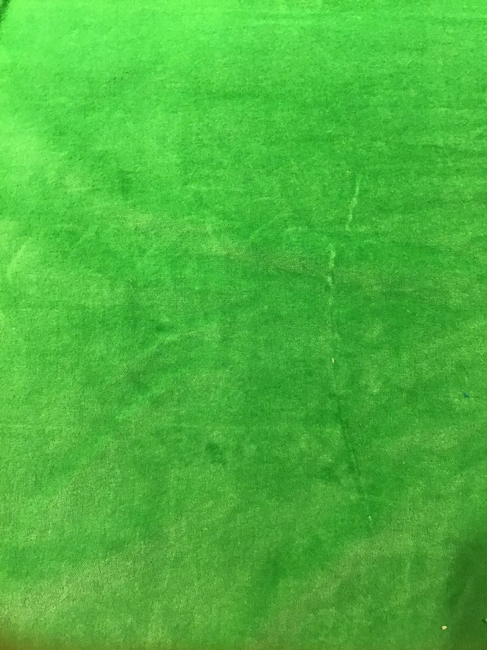 Neon Green Velvet Hand Dyed Fabric 100% Cotton - Violet Elizabeth - Haberdashery