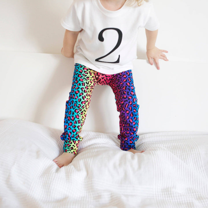 Neon leopard Leggings 0 - 9 Years - Violet Elizabeth - Baby & Toddler Clothing