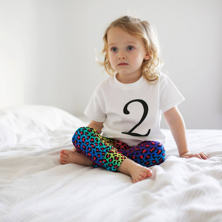 Neon leopard Leggings 0 - 9 Years - Violet Elizabeth - Baby & Toddler Clothing