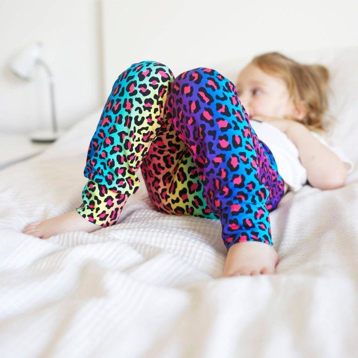 Neon leopard Leggings 0 - 9 Years - Violet Elizabeth - Baby & Toddler Clothing