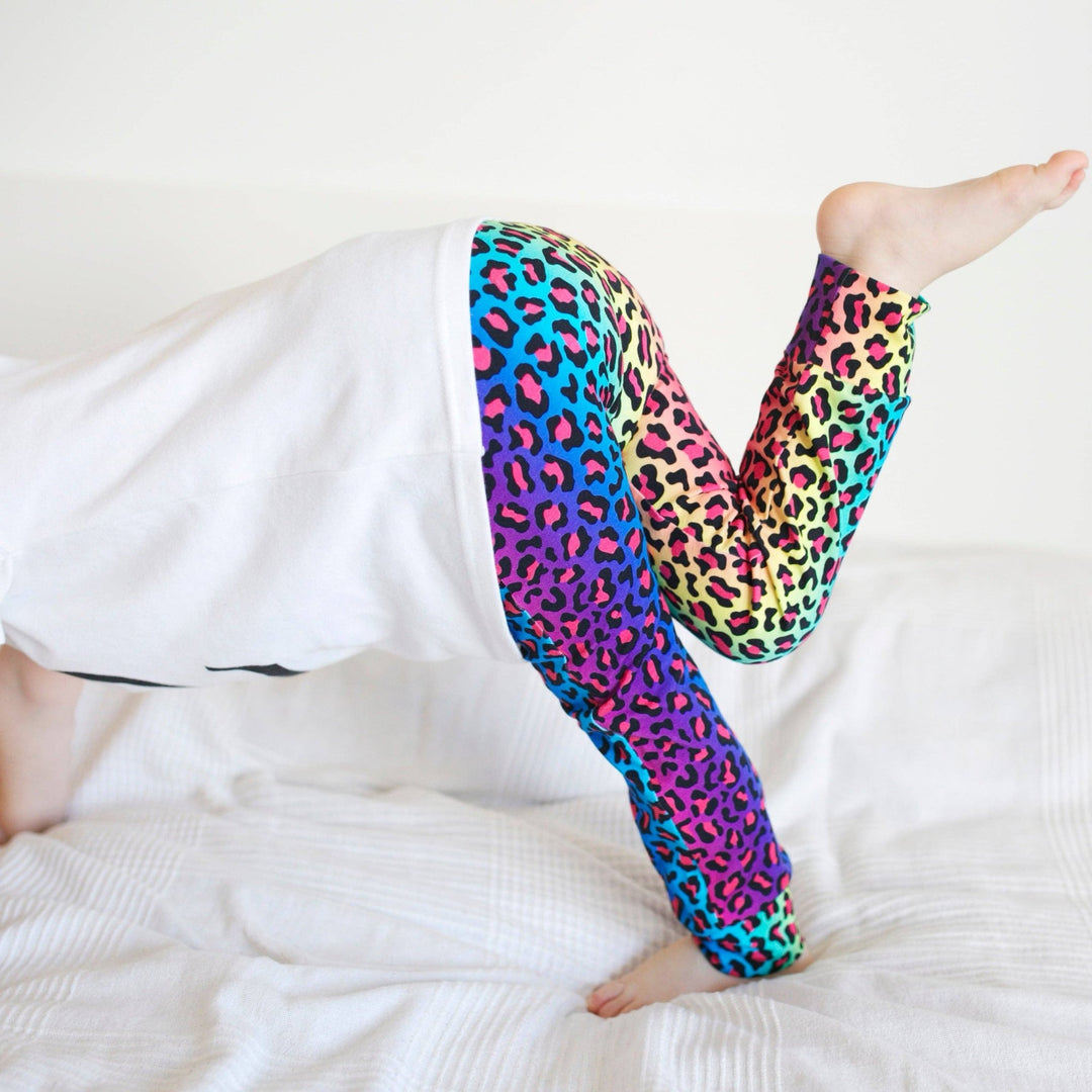 Neon leopard Leggings 0 - 9 Years - Violet Elizabeth - Baby & Toddler Clothing