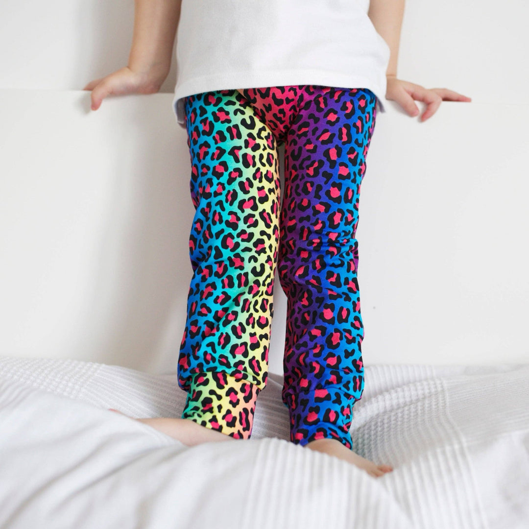 Neon leopard Leggings 0 - 9 Years - Violet Elizabeth - Baby & Toddler Clothing