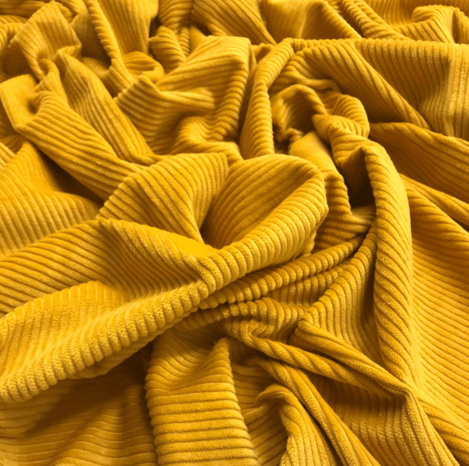 Ochre 4.5 Wale 'Jumbo' Corduroy Fabric - Violet Elizabeth - Haberdashery