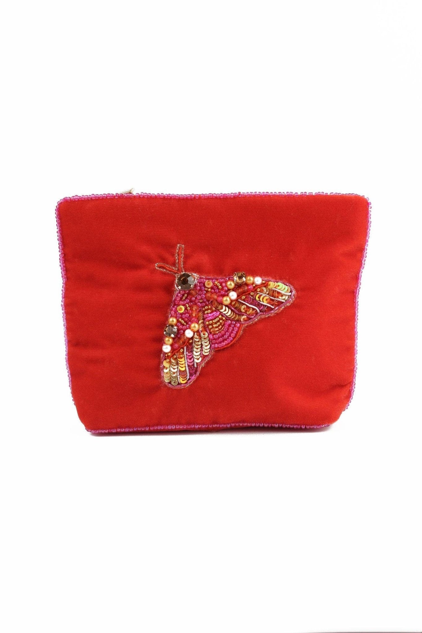 ORANGE MOTH SMALL POUCH - Violet Elizabeth - Apparel & Accessories