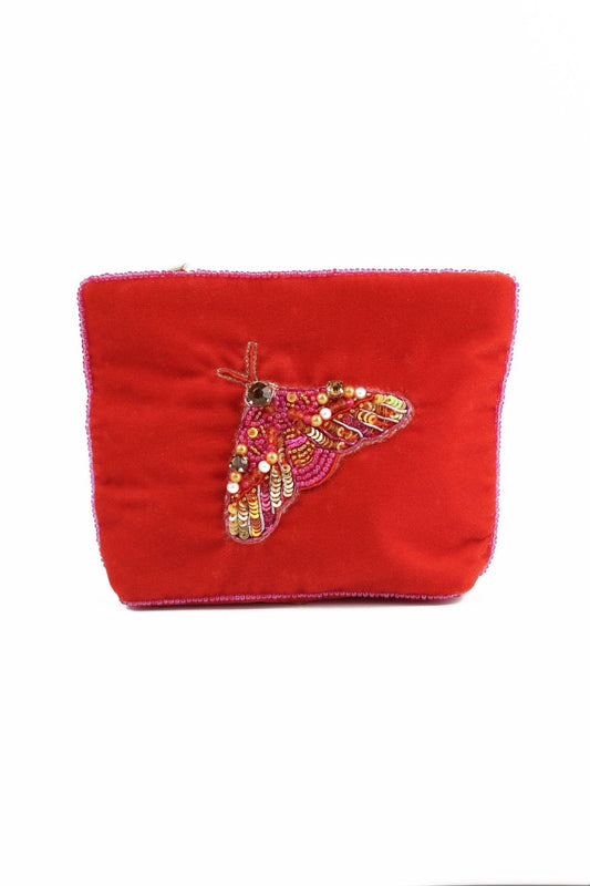 ORANGE MOTH SMALL POUCH - Violet Elizabeth - Apparel & Accessories