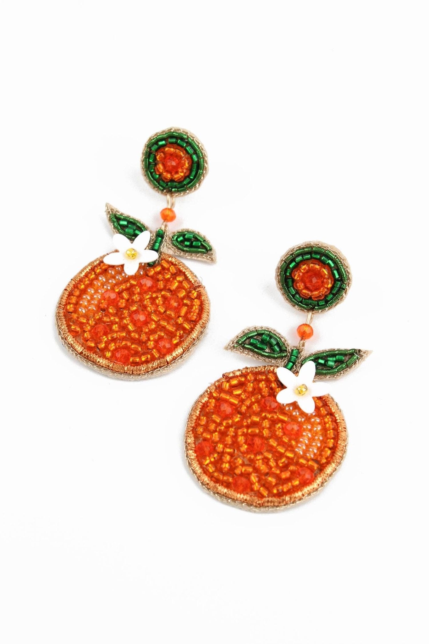 ORANGE SPARKLE EARRINGS - Violet Elizabeth - 