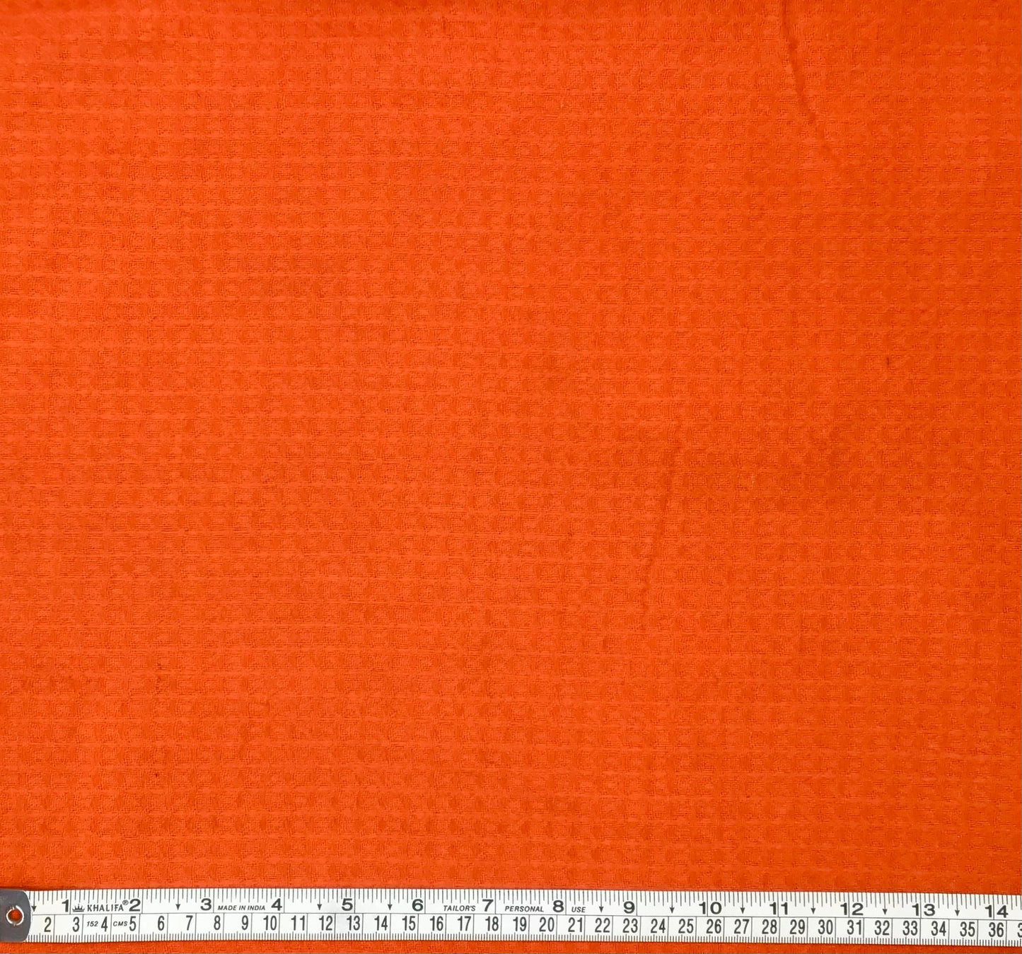 Orange Waffle hand dyed Fabric 100% Cotton - Violet Elizabeth - Haberdashery