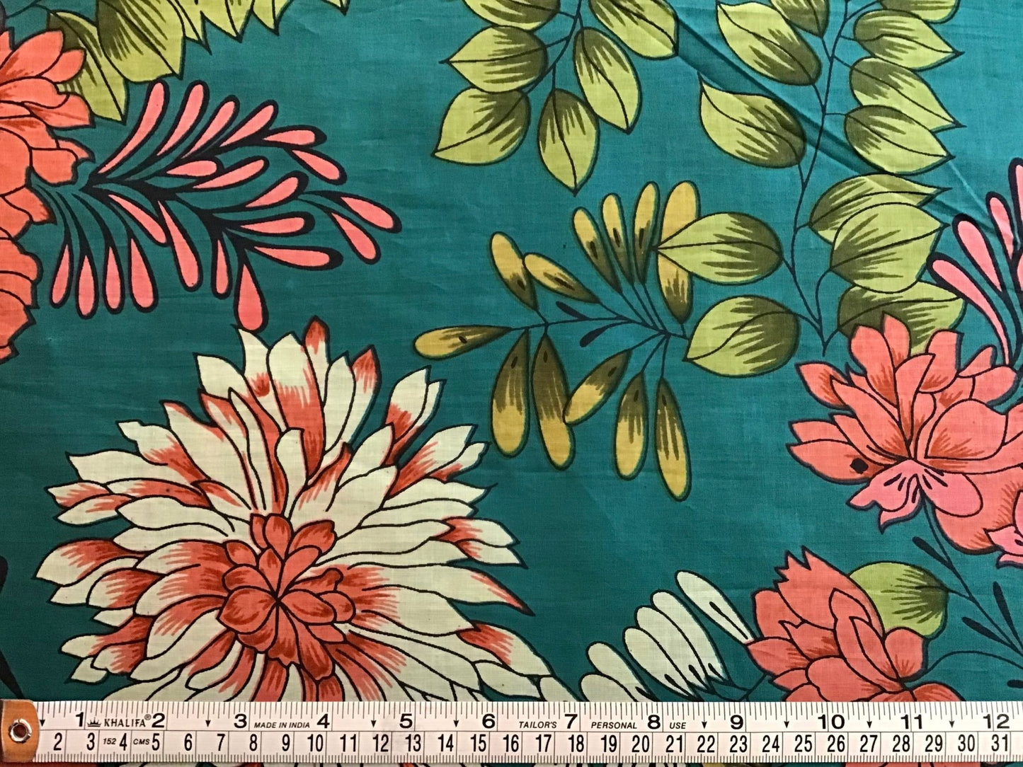 ornamental garden Screen Printed Fabric 100% Cotton - Violet Elizabeth - Haberdashery