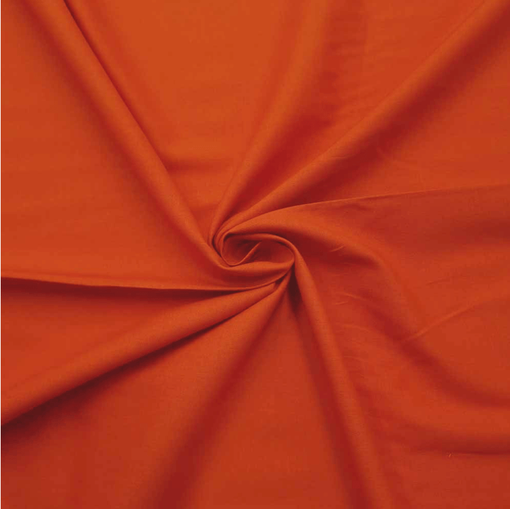 Paprika plain quilting cotton