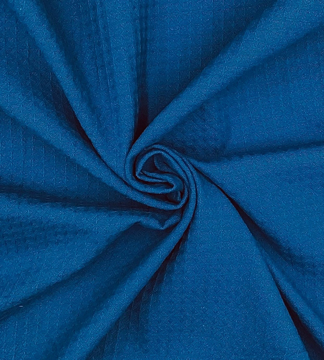 Parisian Blue Waffle hand dyed Fabric 100% Cotton - Violet Elizabeth - Haberdashery