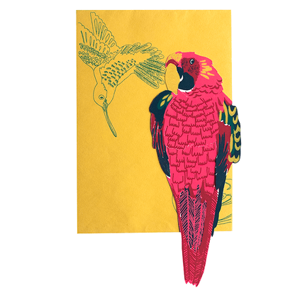 Parrot Greeting Card - Violet Elizabeth - 