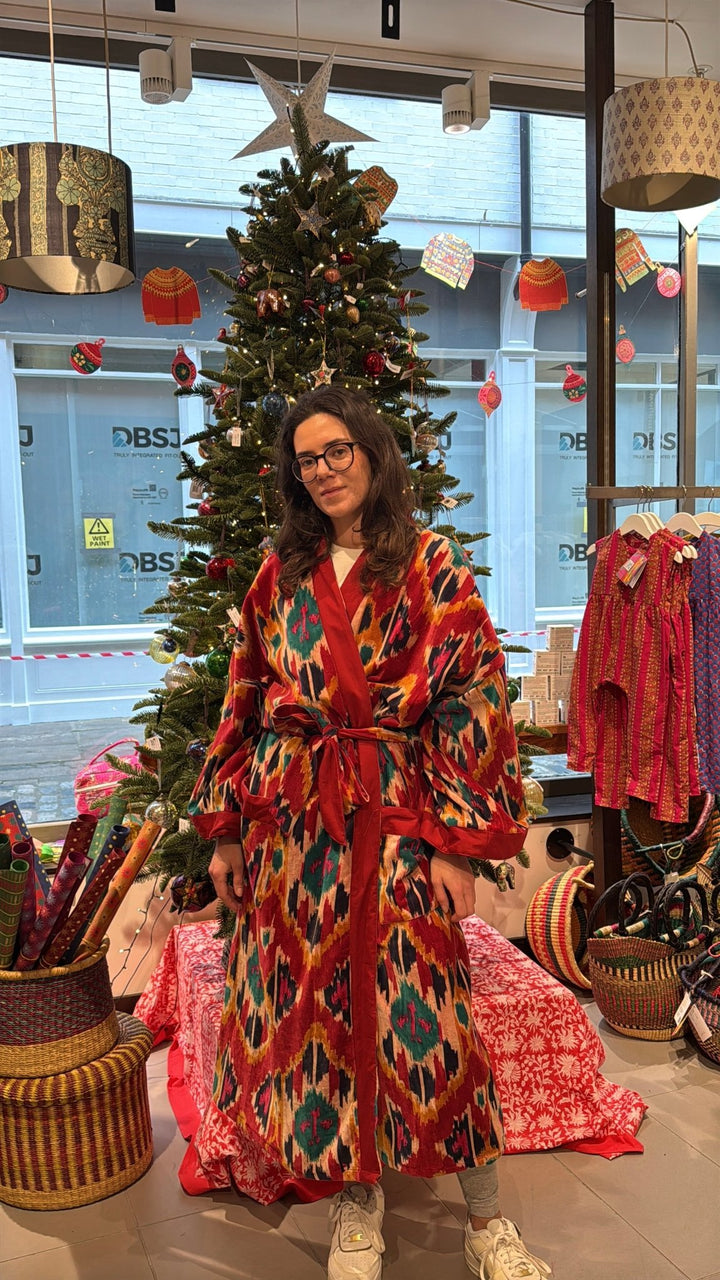 Passions Fly Velvet Dressing Gown - Violet Elizabeth - Clothing