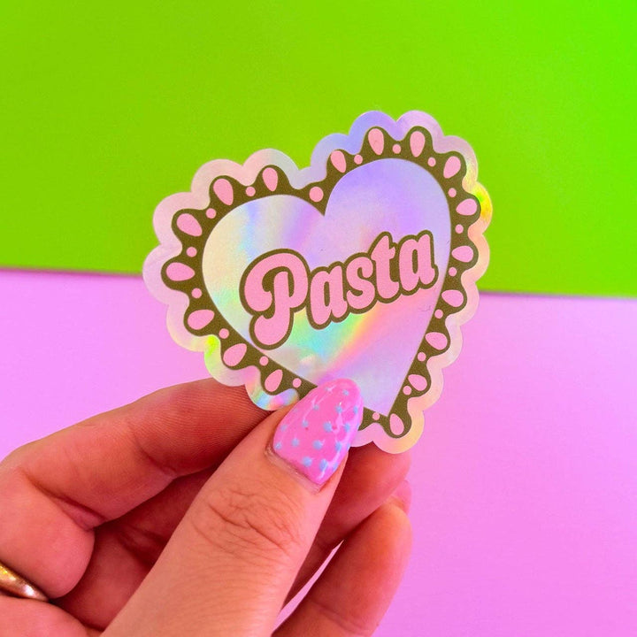 Pasta Frilly Heart Holographic Sticker - Violet Elizabeth - 