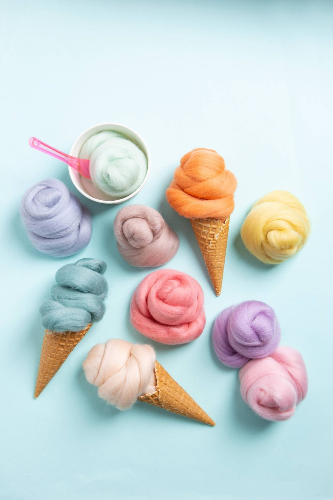 Pastels Wool Bundle | Felting and Fibre Crafts - Violet Elizabeth - Haberdashery