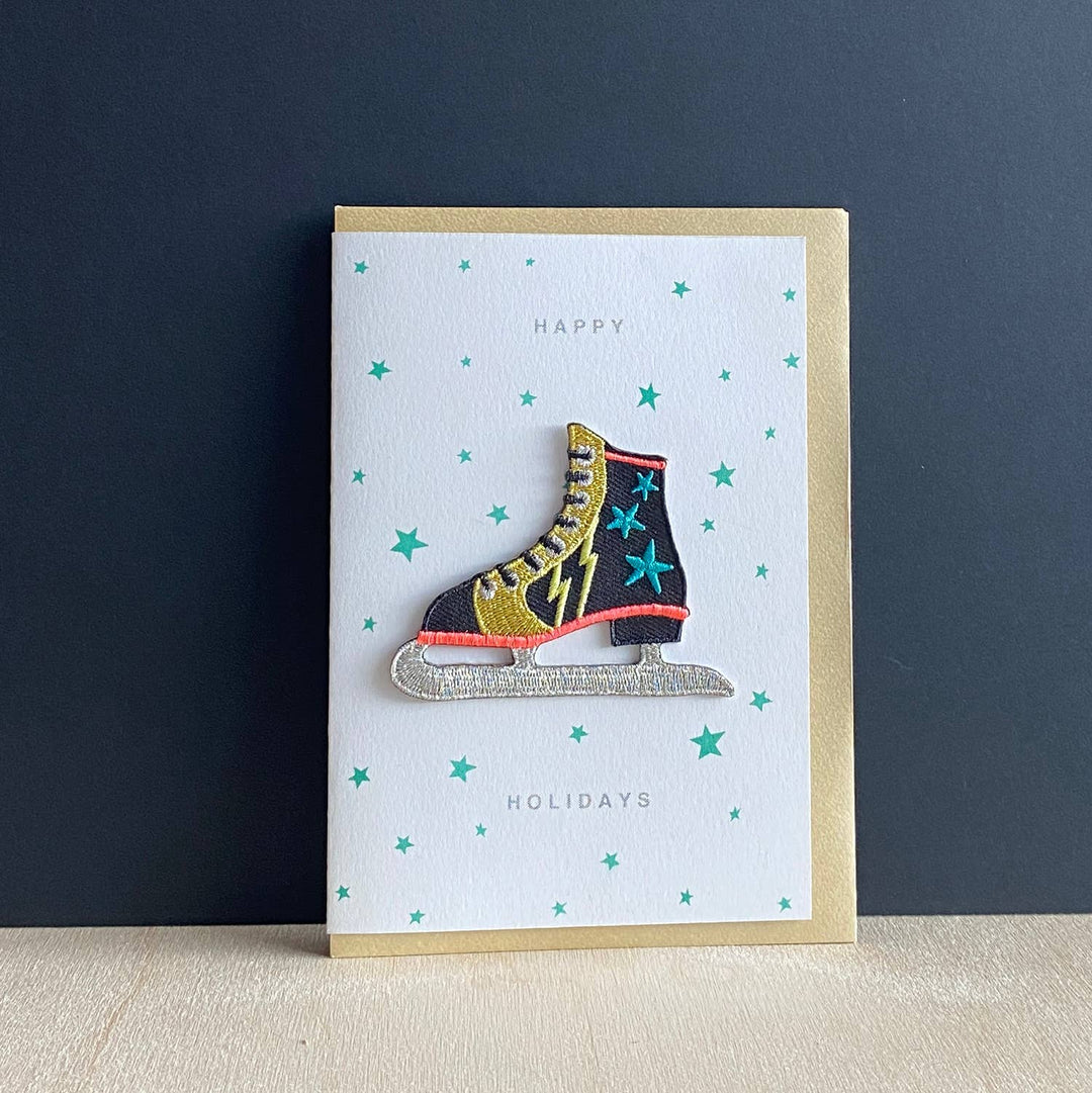 Patch Cards Ice Skate Happy Holidays - Violet Elizabeth - 