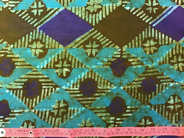 Patterned Sea Bed Batik Fabric - Violet Elizabeth - Haberdashery