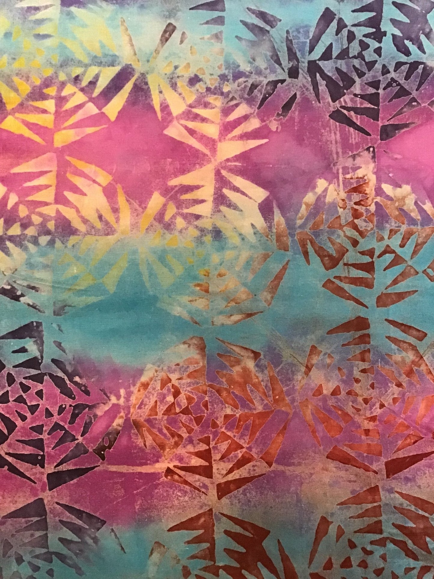 Patterned Sunset Batik Fabric - Violet Elizabeth - Haberdashery