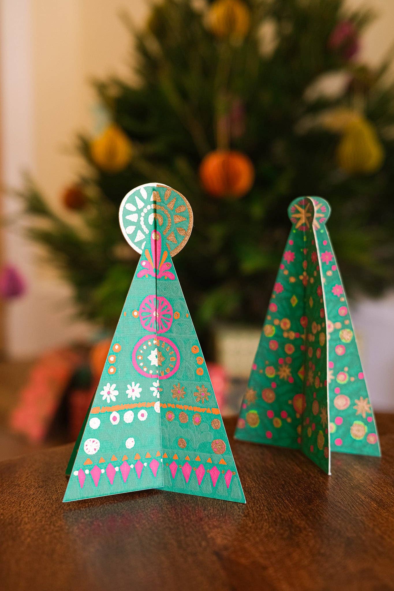 Patterned Tree Greeting Card - Violet Elizabeth - 