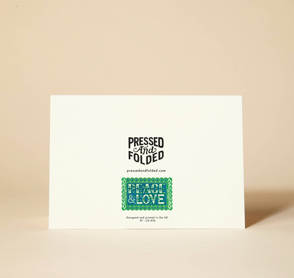 Peace & Love Christmas Card  - Violet Elizabeth - 