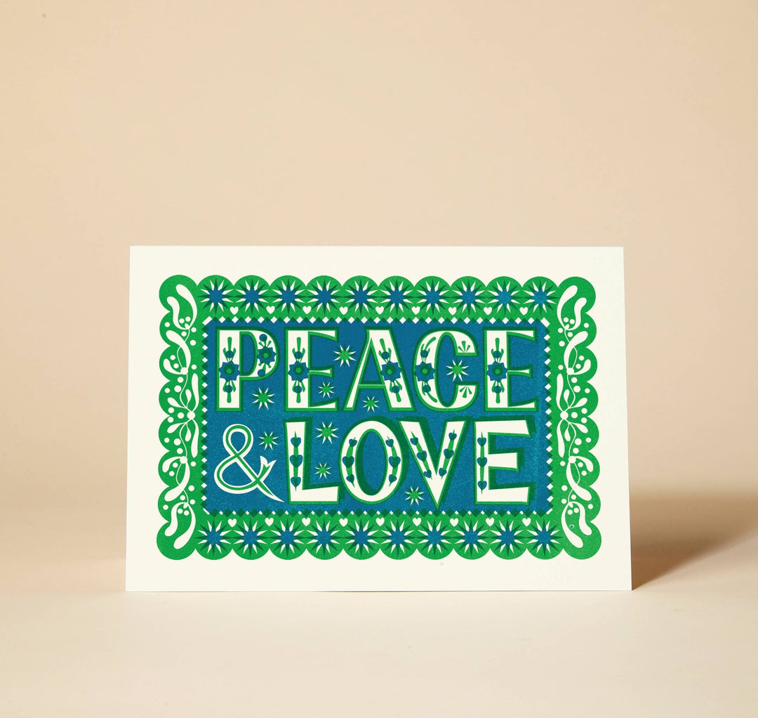 Peace & Love Christmas Card  - Violet Elizabeth - 