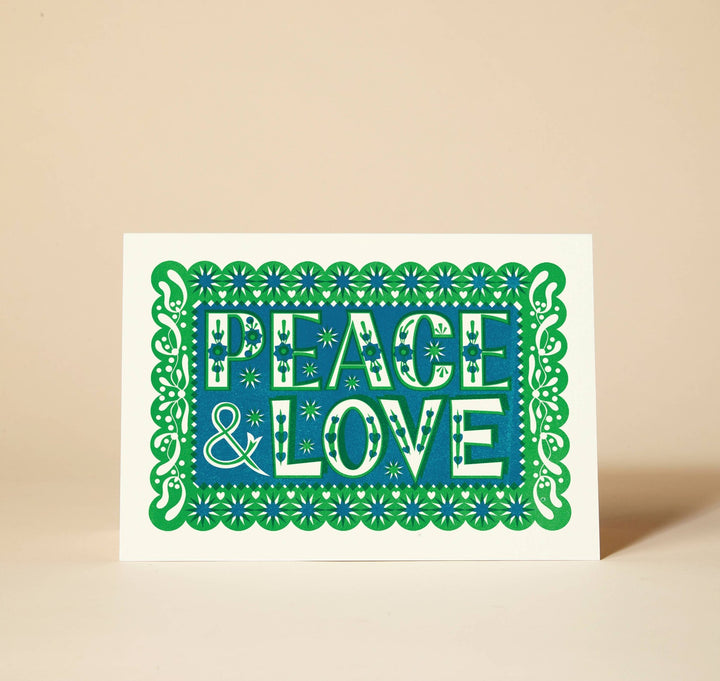 Peace & Love Christmas Card  - Violet Elizabeth - 