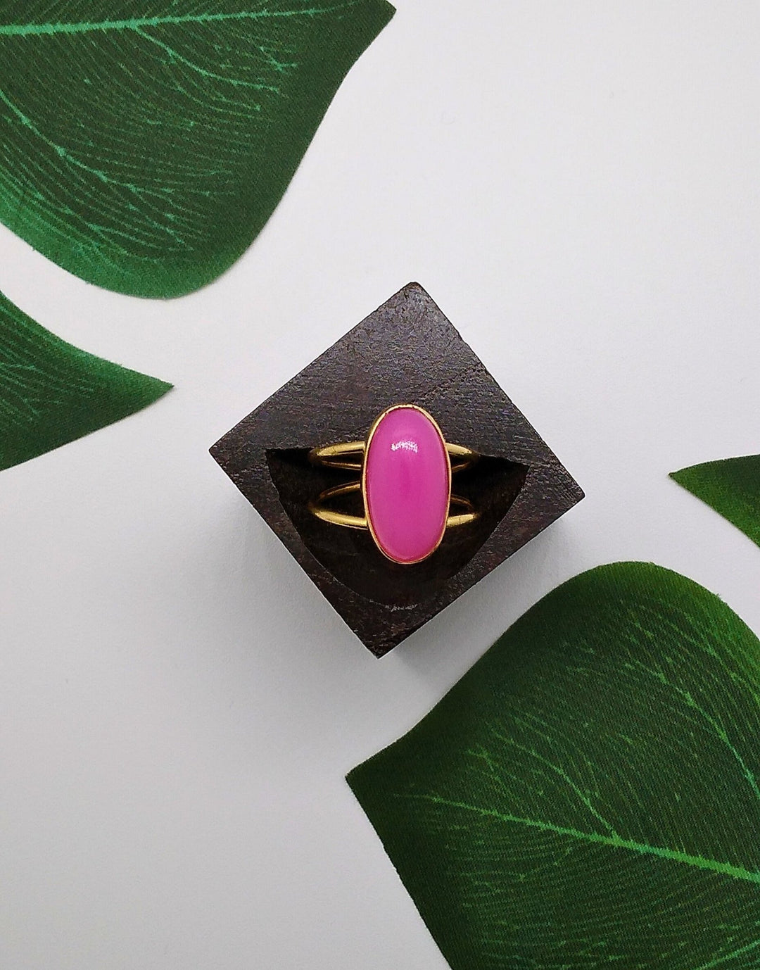 Pink Cats Eye Magic Bean Stone Rings - Violet Elizabeth - Jewellery
