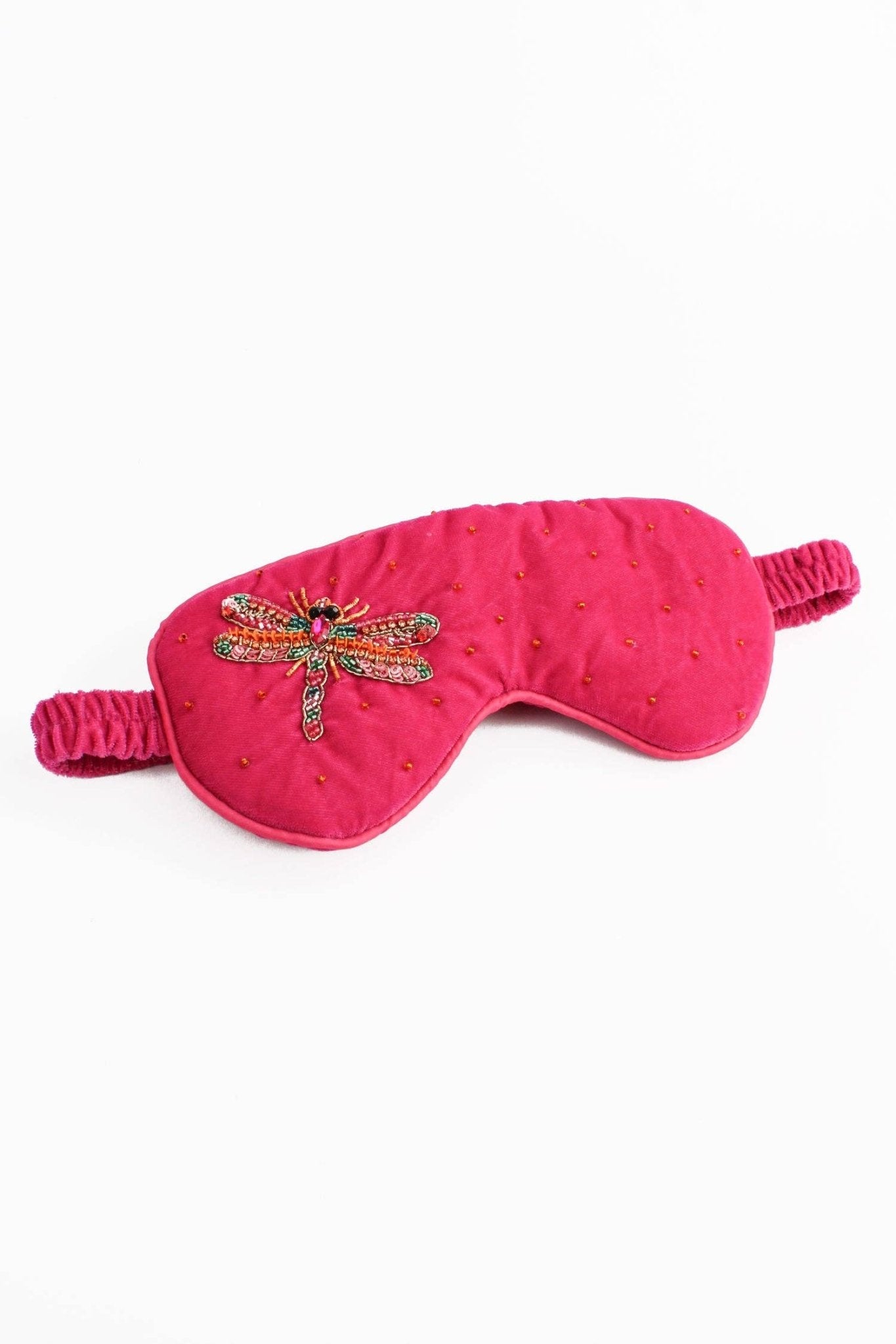PINK DRAGONFLY SLEEP EYE MASK - Violet Elizabeth - Face Masks