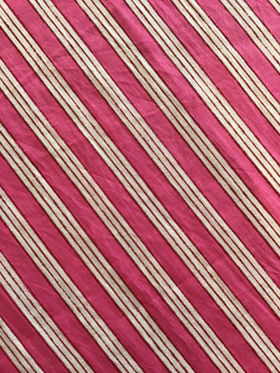 Pink & White Stripe 100% Cotton - Violet Elizabeth - Haberdashery