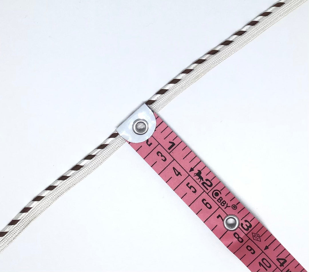 Piping Brown & White Fine Piping 7Mm - Violet Elizabeth - Haberdashery