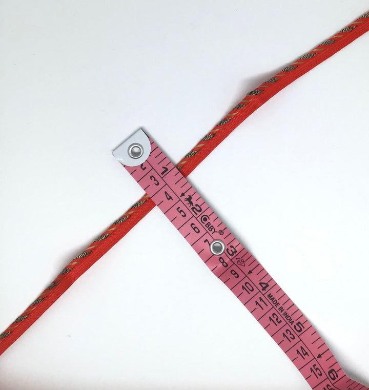 Piping Red, Gold & Black Pattern 10Mm - Violet Elizabeth - Haberdashery