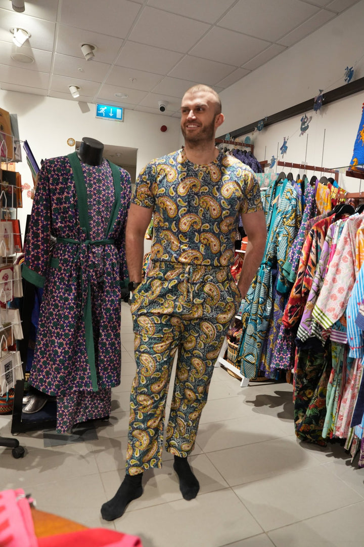 Poisoned Paisley Men's Cotton Pyjama T-Shirt