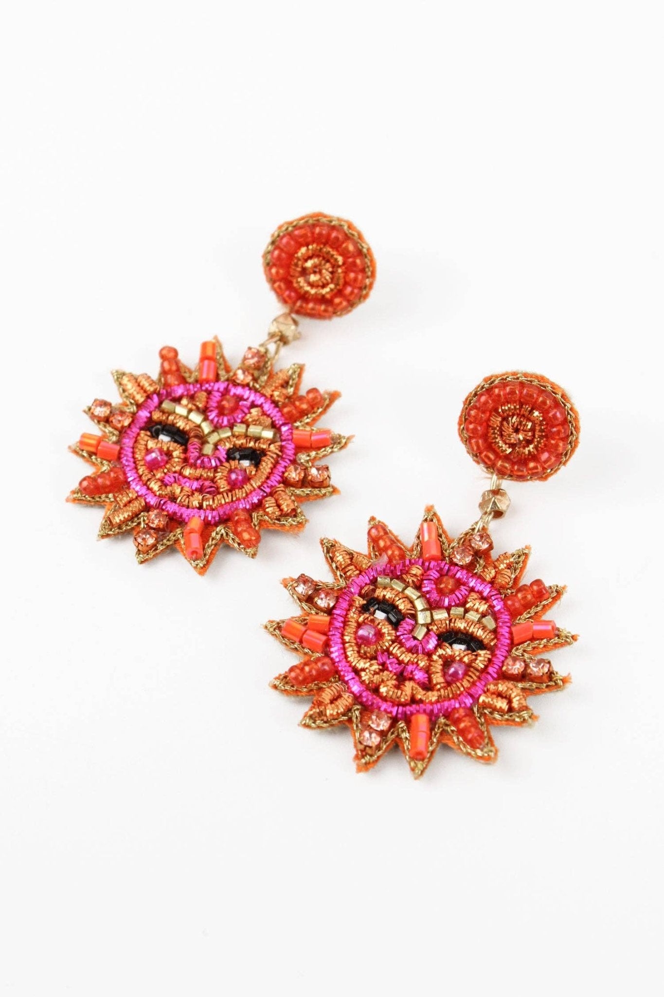 PRE - ORDER | SUN FACE EARRINGS - Violet Elizabeth - 